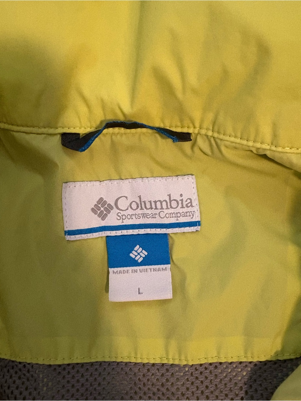 Columbia Women’s Lime Yellow Hooded Raincoat/Size L - Picture 7 of 8